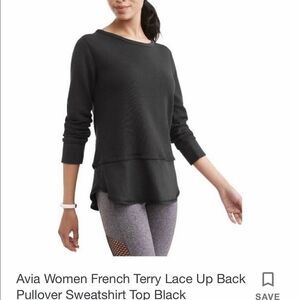 Avia Black Athletic Top Size Medium